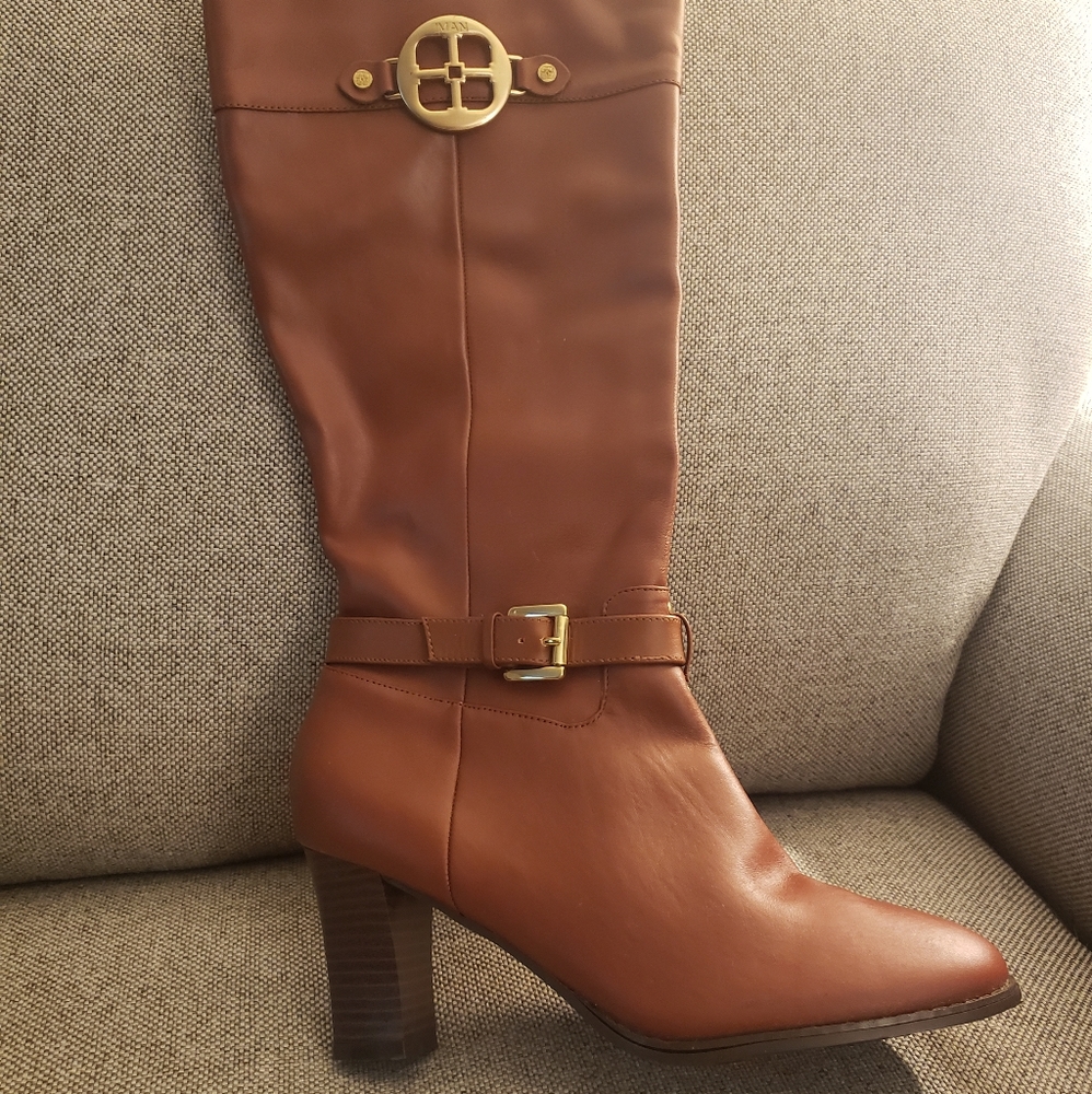 IMAN brown knee high boots